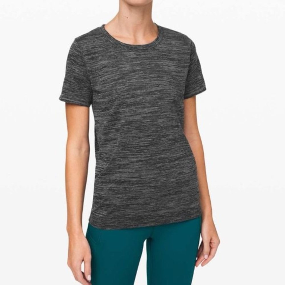 Lululemon Athletica Black/Grey Short Sleeve Tee